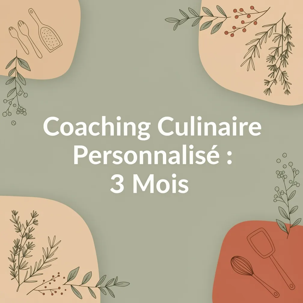 Coaching Culinaire Personnalisé : 3 Mois